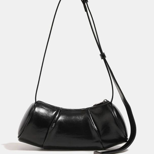 Elegante bolso cilíndrico plegable - Bolso pequeño tipo almohada con estilo y bolso cruzado informal para mujer | Diseño retro de moda 