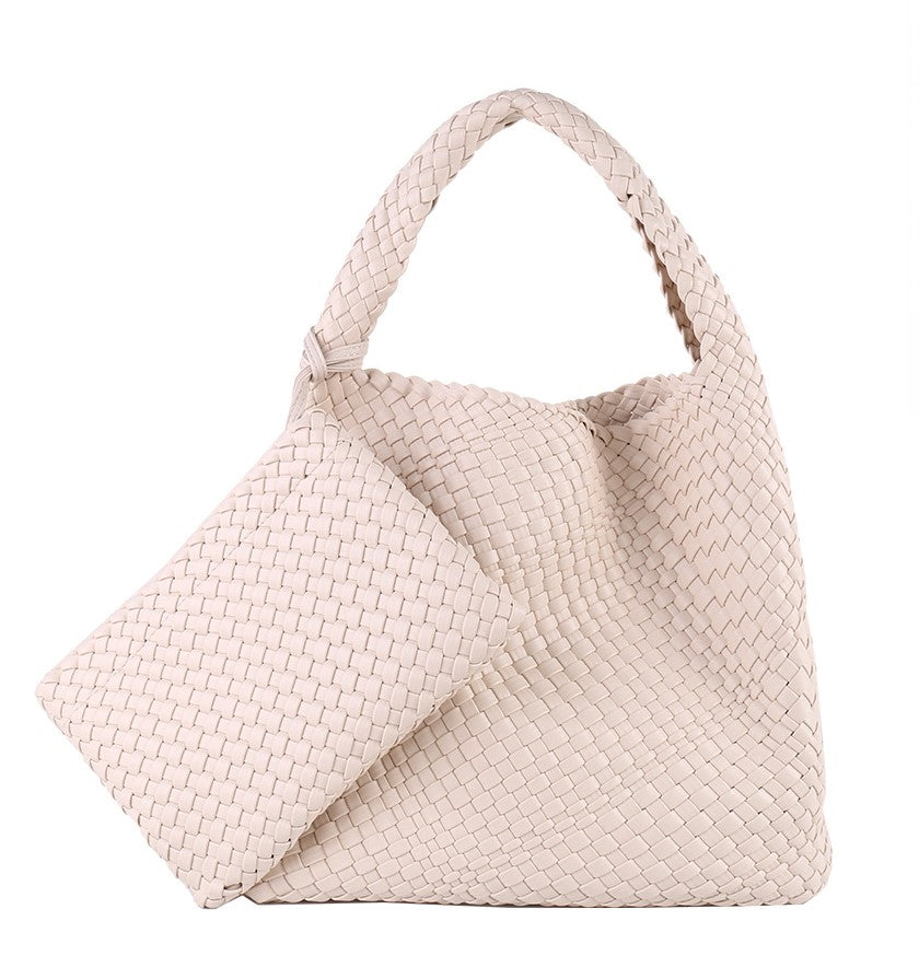 Bolso Hobo grande tejido para uso diario 2 en 1