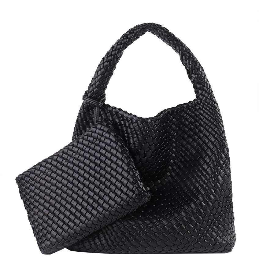 Bolso Hobo grande tejido para uso diario 2 en 1