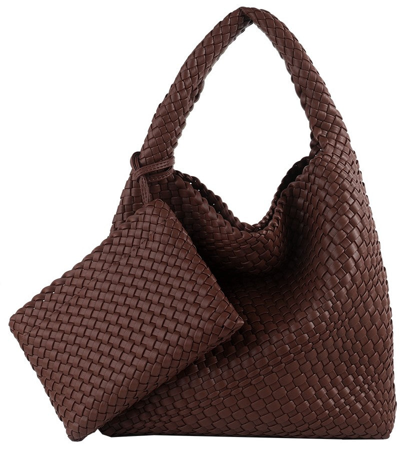 Bolso Hobo grande tejido para uso diario 2 en 1