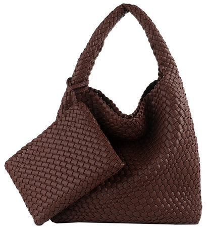 Bolso Hobo grande tejido para uso diario 2 en 1