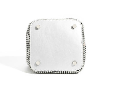 Full Diamond Bag Bucket Rhinestone Chain Purse