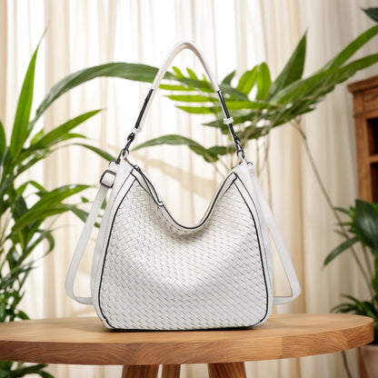 Bolso de hombro Hobo tejido en tamaño grande