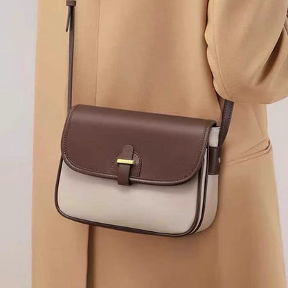 Contrast color commuter crossbody bag women, summer small square bag, simple and versatile shoulder crossbody bag