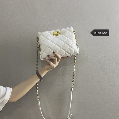 Mini crossbody purse women, spring and summer women's bags popular fashion versatile diamond chain crossbody bag,