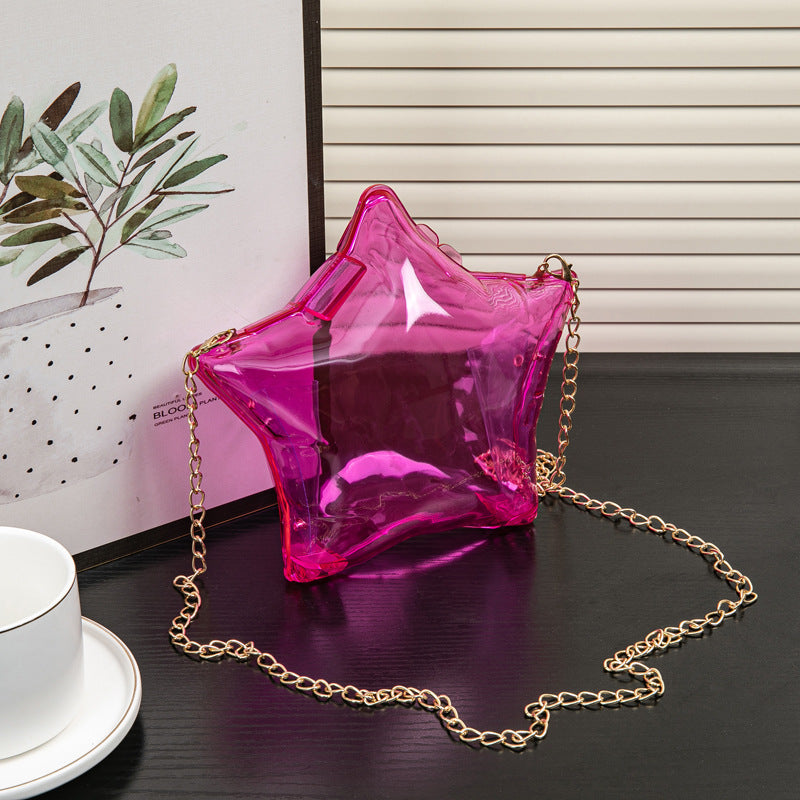 Bolso de noche con cadena de pentagrama plateado, monedero pequeño de acrílico, monedero para llaves y pintalabios, bolso bandolera para fiesta, bolso de fiesta, bolso de mano para graduación, bolso de boda 