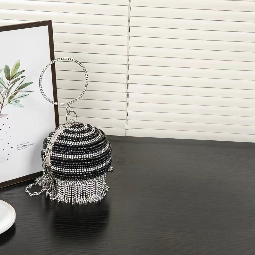 Bolso pequeño y redondo, bolso de vestir versátil, bolso de noche esférico, bolso de noche formal para mujer, bolso de graduación, bolso de fiesta, bolso de mano para graduación, bolso de boda 