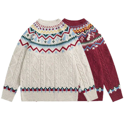 Suéter de punto de crochet unisex