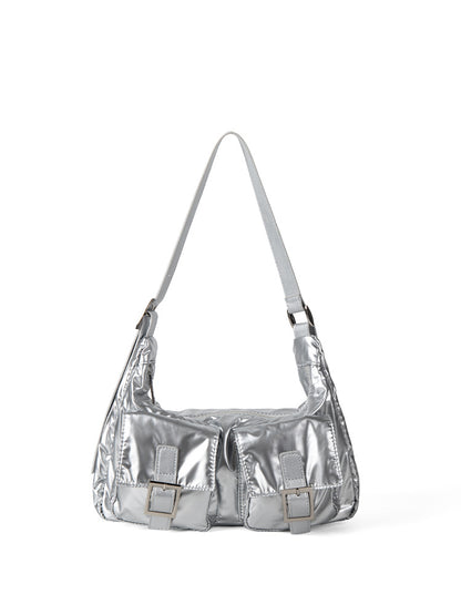 Bolso bandolera ligero de nailon con múltiples bolsillos, bolso de mano versátil para mujer, bolso hobo pequeño para mujer 