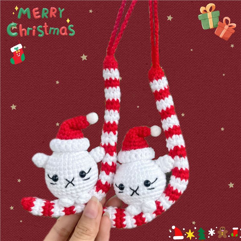 Colgante de planta de coche Decoración de coche Colgante de espejo retrovisor Lana creativa en el coche