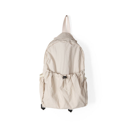 Mochila impermeable con cordón ajustable para mujer, versátil y ligera, ideal para viajes, con gran capacidad para libros y libros. Mochila de nailon ligera. 