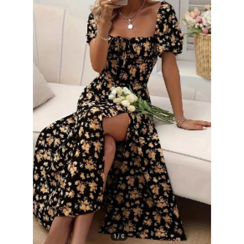 Women's French Elegant Retro Style Dopamine Wear Suspender Dress Women