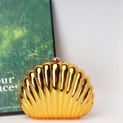 Bolso tipo caja de concha, bolso de mano tipo clutch, bolso de cena, bolso de noche tipo clutch para fiestas, bolso de graduación, bolso de fiesta. 