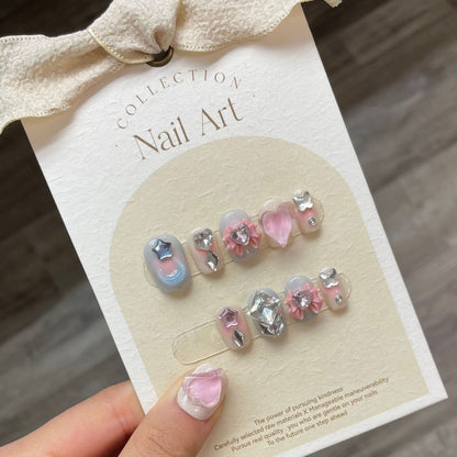 1022- Handmade press on nails fake nails removable