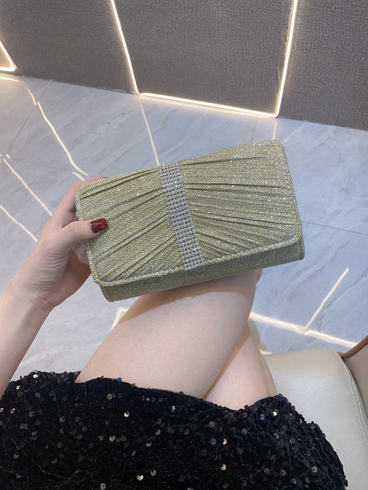 Bolso de mano con textura de diamante para niña, ideal para vestidos de noche, banquetes y cheongsams.