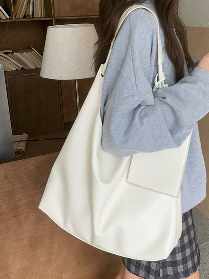 Bolso hobo informal y versátil para mujer, bolso Pitot suave de gran capacidad, bolso de hombro 2 en 1 para estudiantes. 