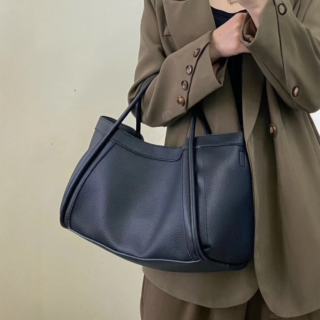 Bolso de mano grande con asa superior, bolso tote informal, minimalista, popular y versátil, bolso tote retro para ir al trabajo, bolso de hombro con correa cruzada