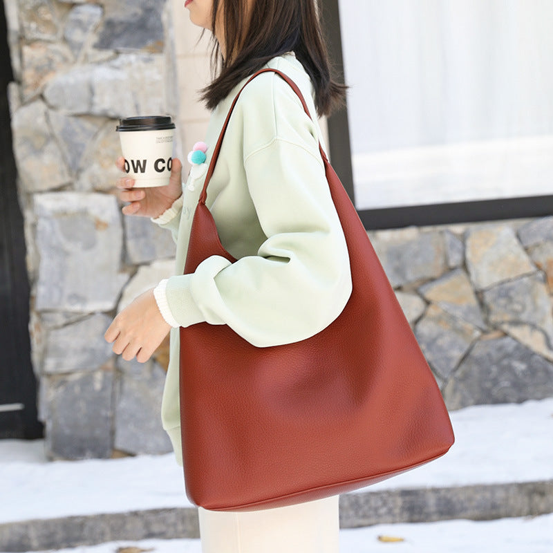 Bolso hobo retro informal, bolso de mano de moda, bolso de hombro de gran capacidad para mujer, de poliuretano. 