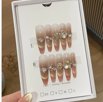 1034- Handmade press on nails fake nails removable