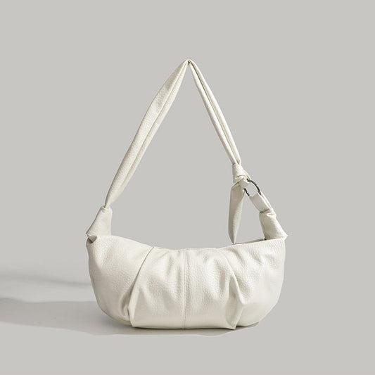 Bolso tipo dumpling plegable, bolso hobo retro informal y versátil, bolso hobo pequeño de diseño portátil, bolso de hombro pequeño
