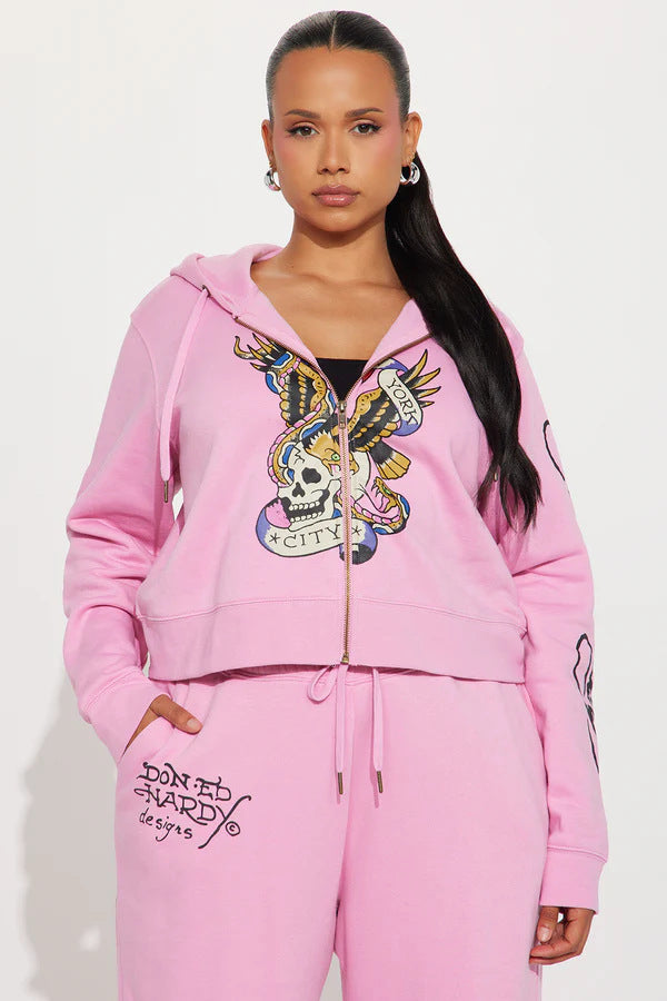 Graffiti print pattern women's high street y2k short sweater set