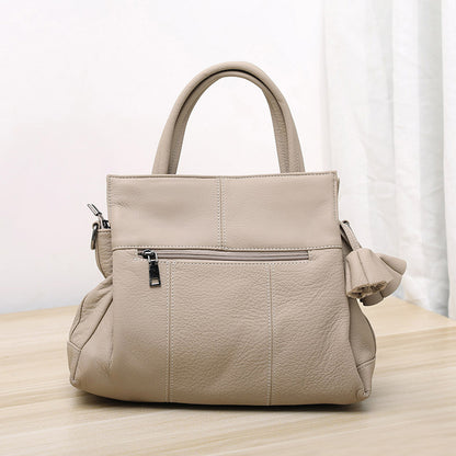 Bolso bandolera de piel auténtica para mujer, bolso hobo de piel auténtica, bolso bandolera minimalista de piel suave 