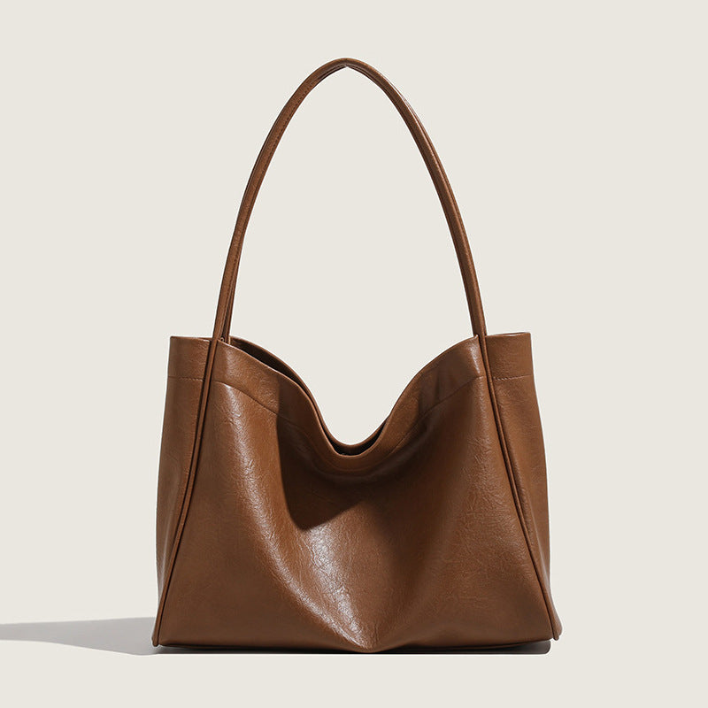 Bolso tote elegante para mujer – Bolso de hombro retro, minimalista y versátil para el día a día, ideal para otoño e invierno 