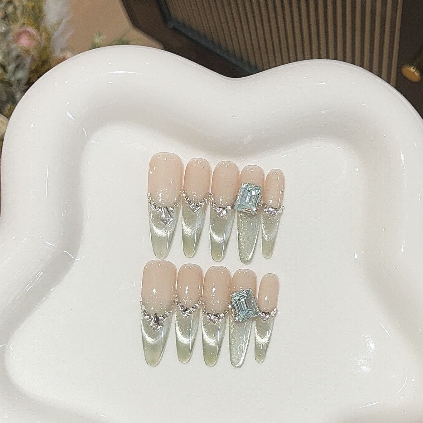 1035- Handmade press on nails fake nails removable