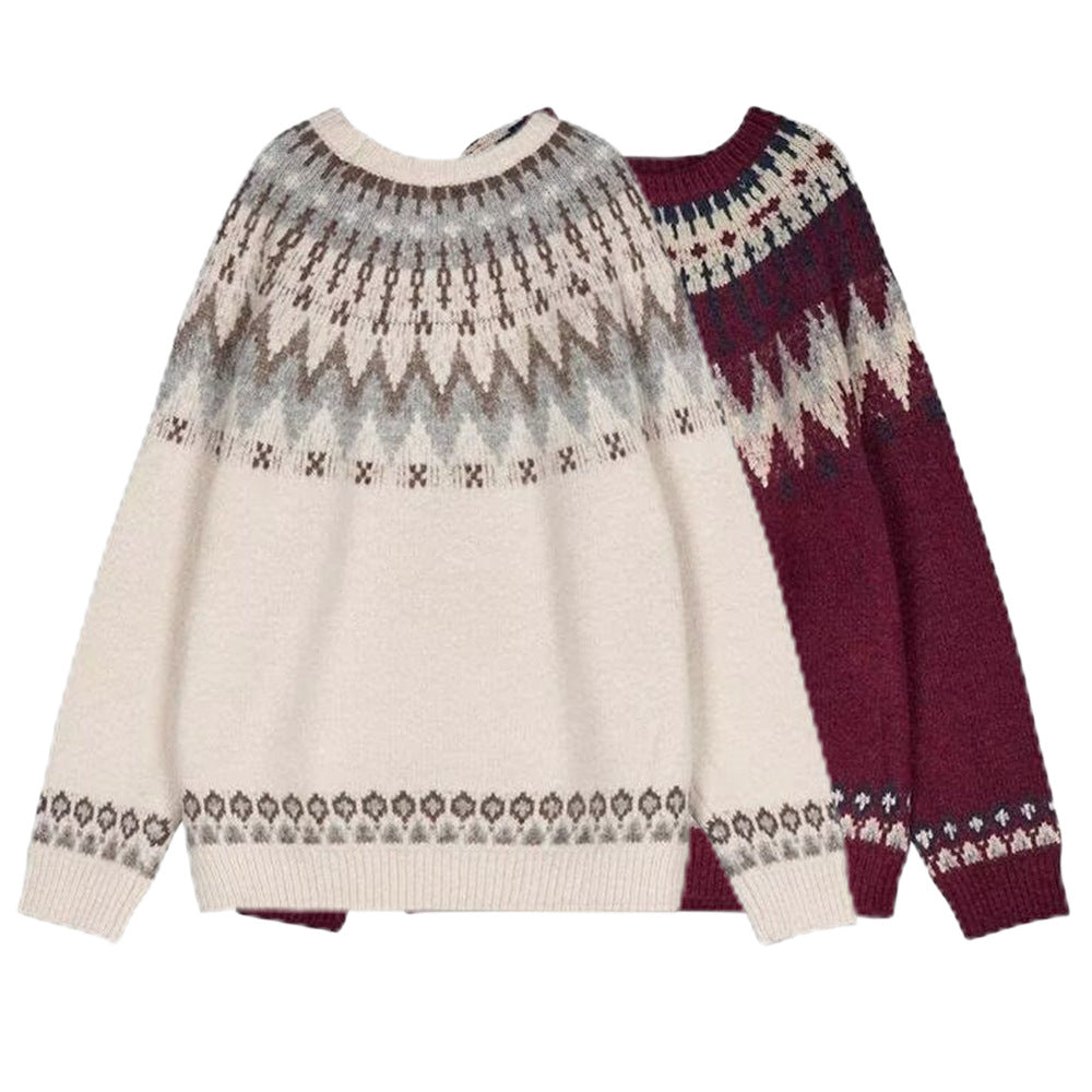 Suéter de punto de crochet unisex