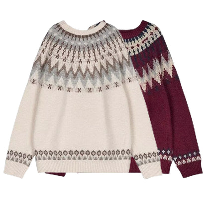 Suéter de punto de crochet unisex