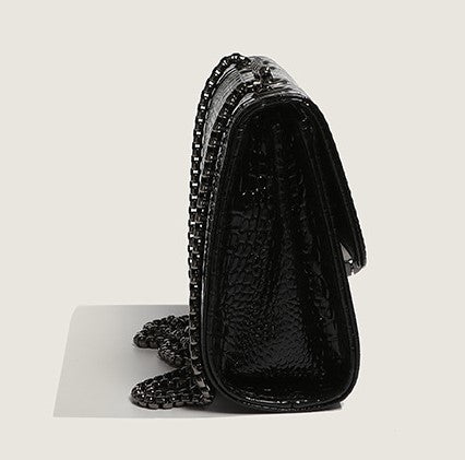 Crocodile Camellia Chain bag crossbody shoulder