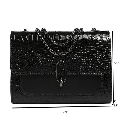 Crocodile Camellia Chain bag crossbody shoulder
