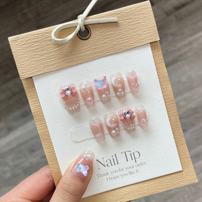 1022- Handmade press on nails fake nails removable