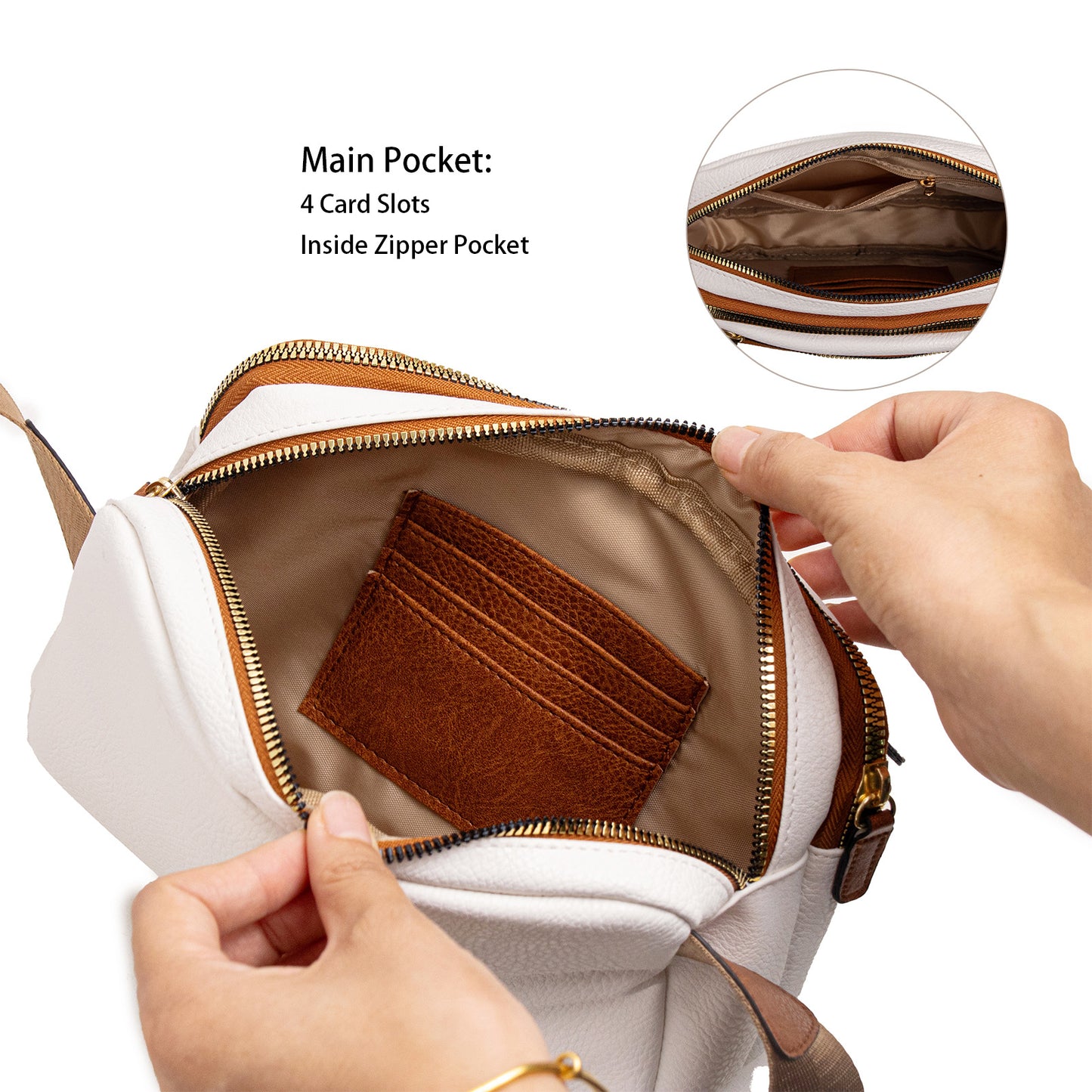 Riñonera multifuncional de moda: bolso de hombro ajustable, ideal para viajes, deportes y correr. Confeccionada en piel vegana. Bolso bandolera elegante para mujer. 