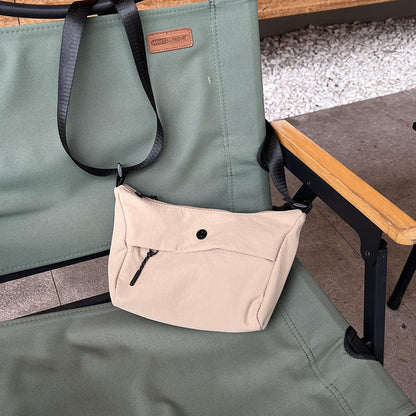 Small Casual Bag Women, Casual Simple Crossbody Bag, Nylon Wide Shoulder Strap Daily Commuter Shoulder Bag