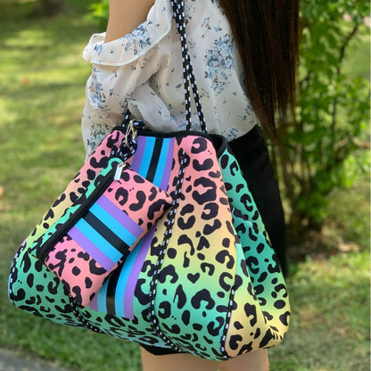 Neoprene Perforated Beach Bucket Bag – Two-in-One Mother-Child Tote, Large Swimming Sand-Proof Purse