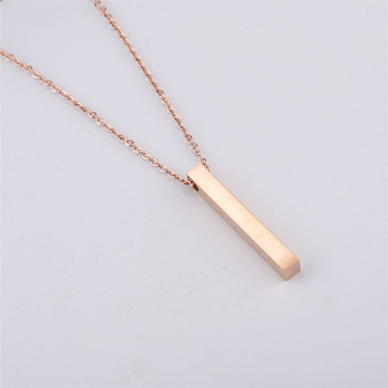 Geometric Bar Pendant Necklace
