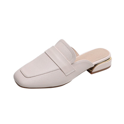 Women's Genuine Leather Slip-On Mules