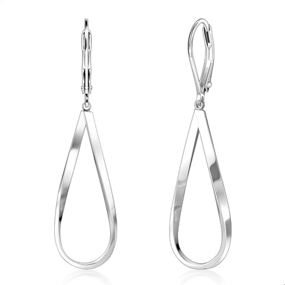 Gold Earrings for Women Hypoallergenic Leverback Drop Dangle Earrings Trendy 14K Gold Plated Twisted Spiral Teardrop Rhombus Heart Dangle Earring for Women Dainty Fashion Jewelry Gifts -dropshippingabc.com