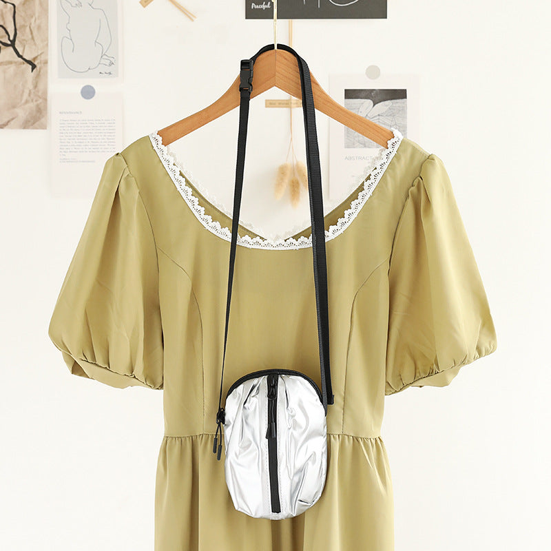 Adorable Mini Mobile Phone Bag for Females – Trendy Versatile Nylon Shopping Small Crossbody Bag