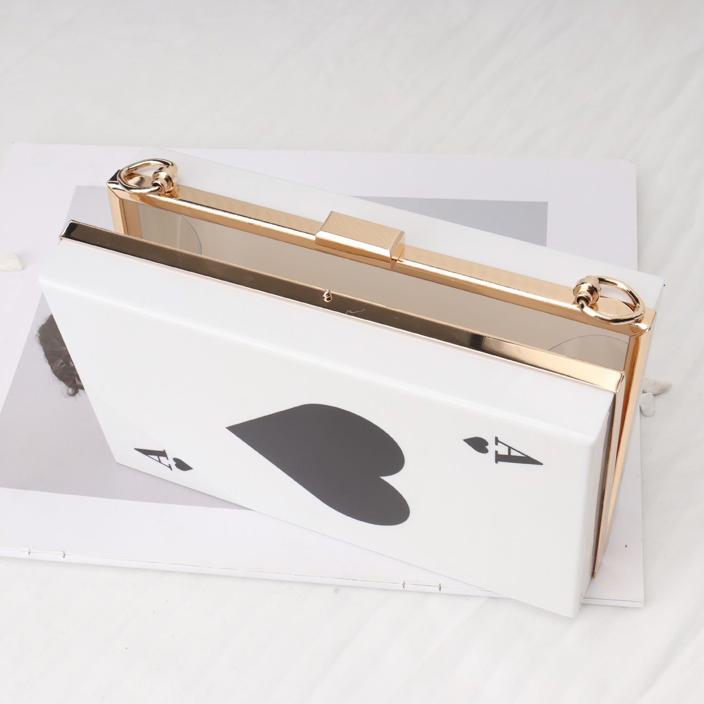 Bolso Spade A versátil con cadena, bolso bandolera cuadrado, bolso caja de acrílico, bolso de noche, bolso de mano, bolso de mano informal, bolso de mano para fiestas, bolso de graduación, bolso de fiesta. 