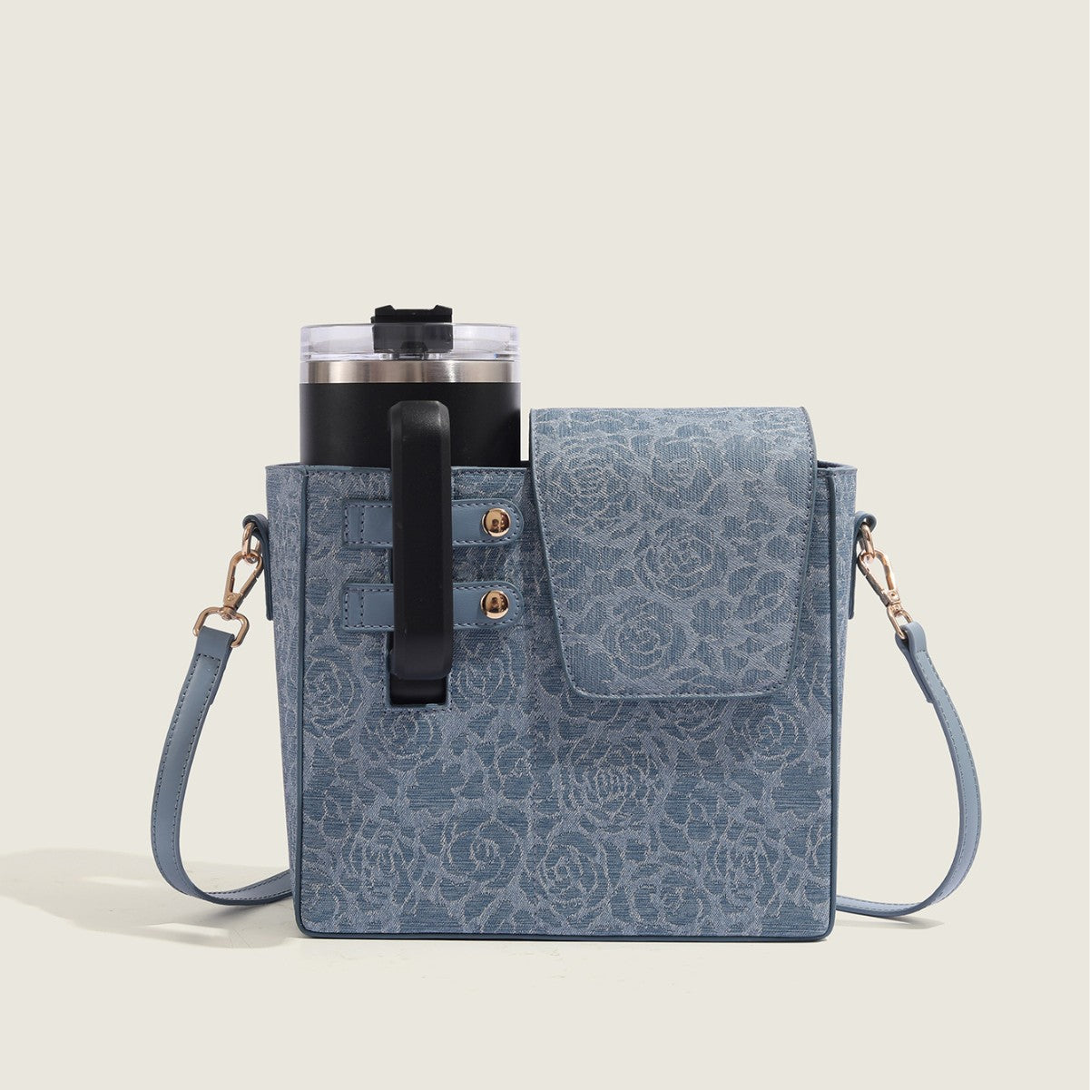 Outdoor portable crossbody water cup bag, multi-functional universal large thermos cup protective cover, water cup storage bag