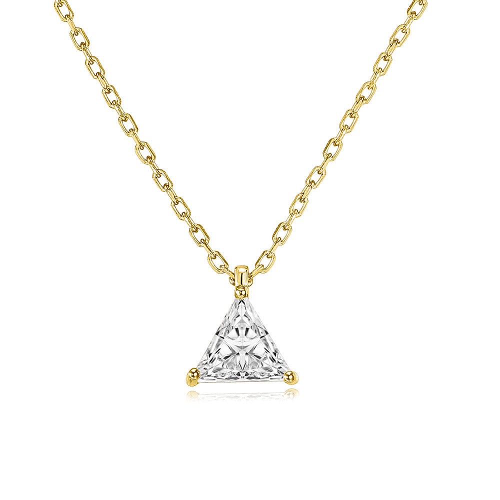 Single Zircon Pendant Necklace