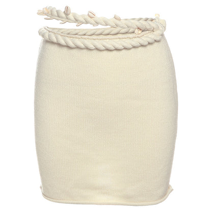 Wind summer fashion creative street sexy babes sleeveless navel knitted skirt set