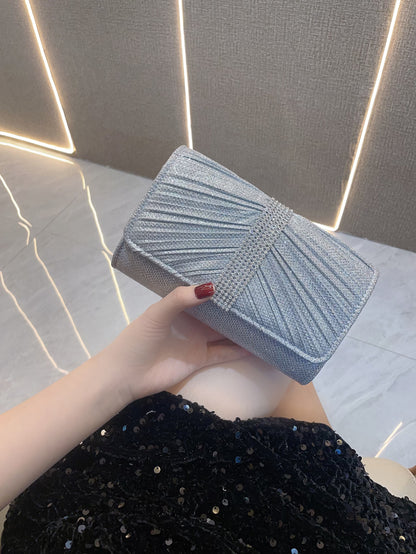 Bolso de mano con textura de diamante para niña, ideal para vestidos de noche, banquetes y cheongsams.
