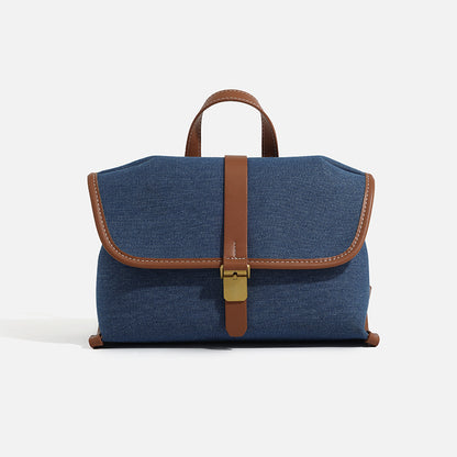 Bolso bandolera vaquero, bolso informal de lona para mujer, bolso tote cuadrado 