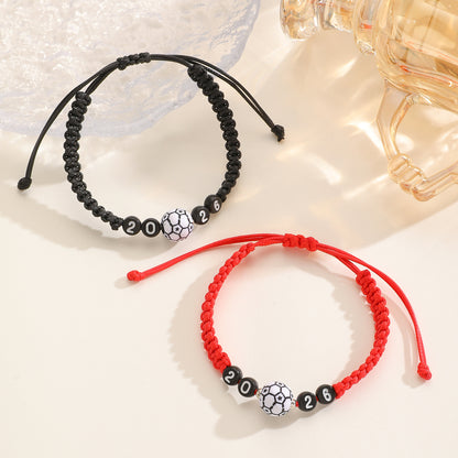 USA Canada Mexico World Cup Soccer Bracelet Adjustable Woven Bracelet