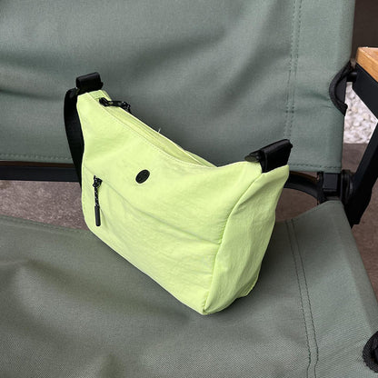 Small Casual Bag Women, Casual Simple Crossbody Bag, Nylon Wide Shoulder Strap Daily Commuter Shoulder Bag
