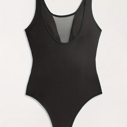 Black Tight Triangle One-piece Swimsuit Women's