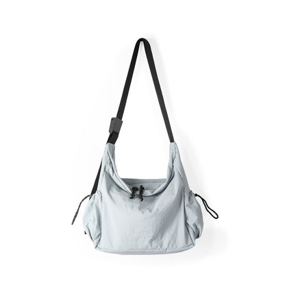 Bolso tote informal y versátil de nailon para estudiantes y mujeres; diseño delgado y bolso bandolera de gran capacidad. 